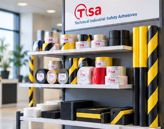 Présentoir de produits TISA : rubans adhésifs et protections en mousse